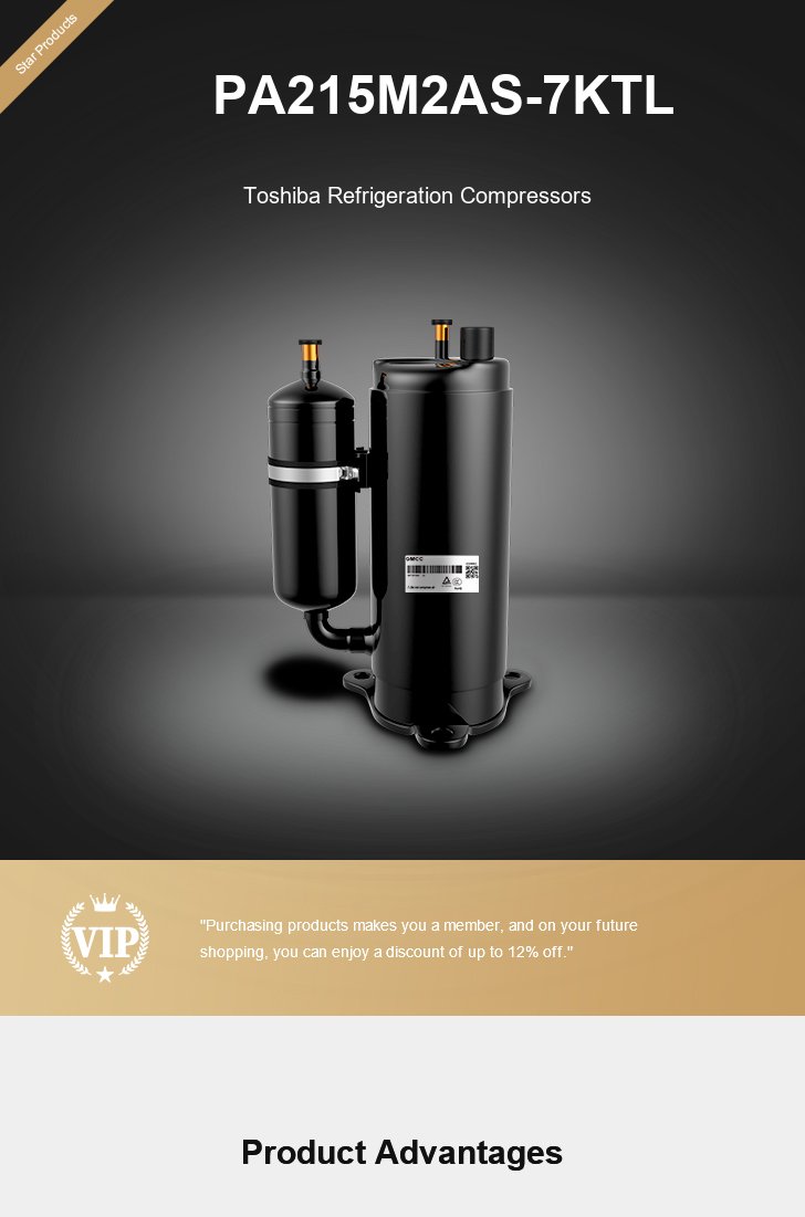 Toshiba Compressor PA215M2AS-7KTL, technical parameters pdf, structure diagram